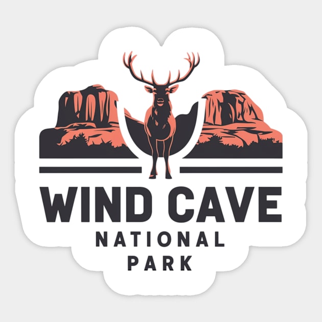 Wind Cave National Park Pronghorn Sticker by Perspektiva